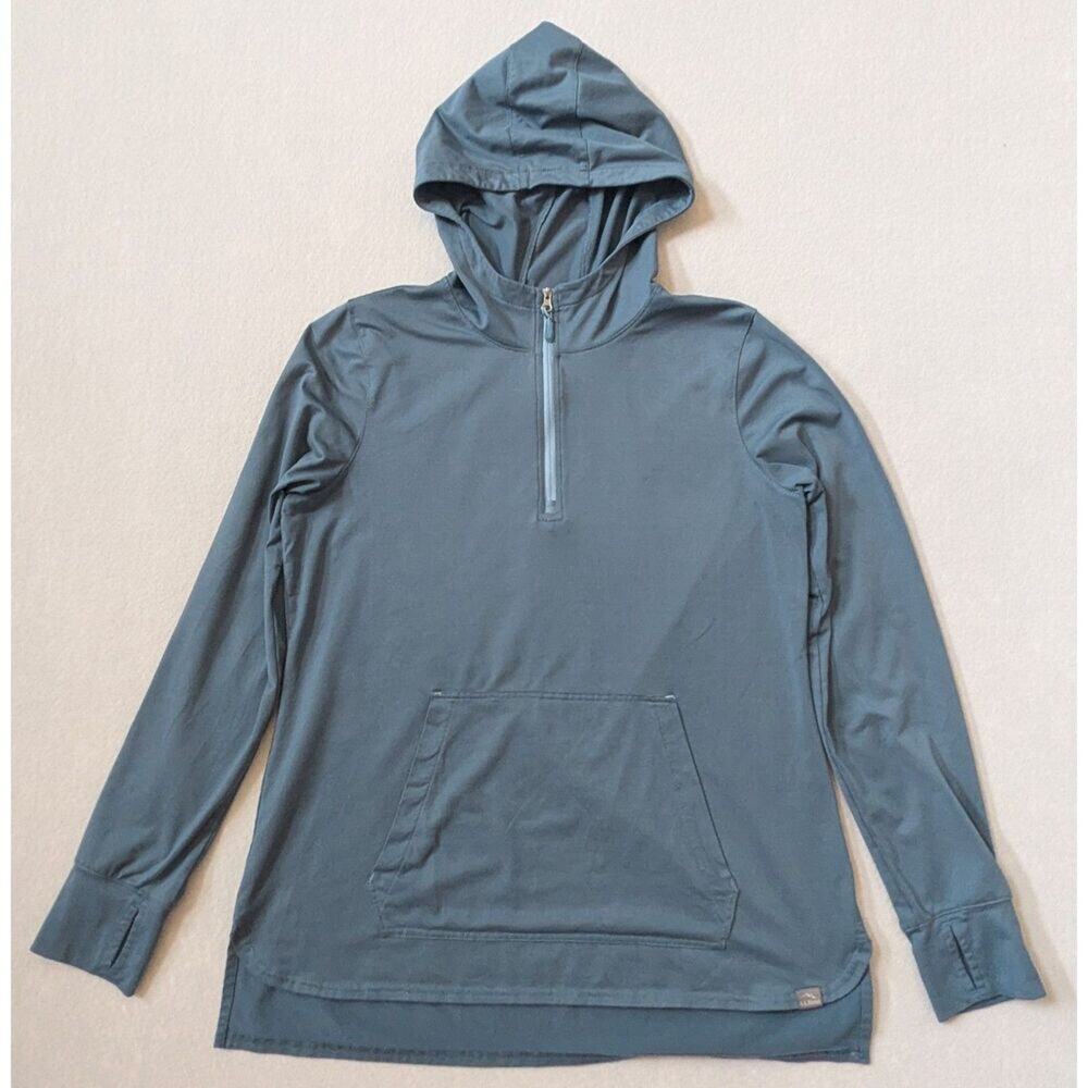 L.L. Bean Women's All-Day Active Pullover Hoodie Dark Teal Size S